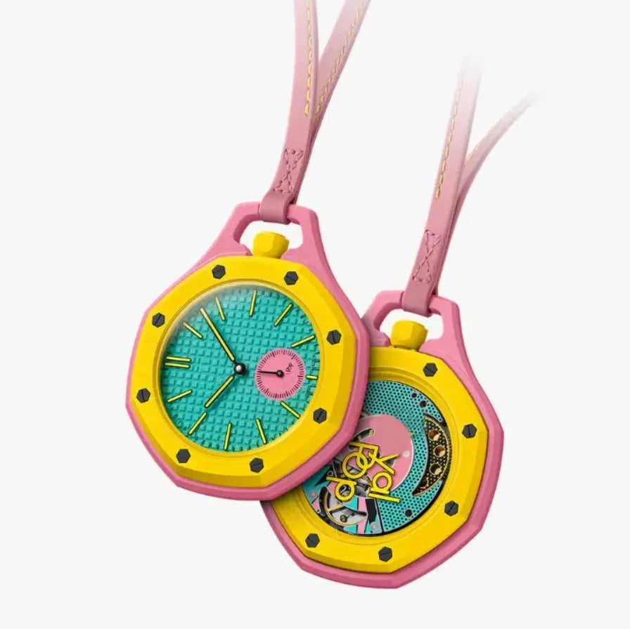 Luxury ST Royal POP Automatic Pocket Watch Leather Lanyard Candy Colors Watches Men Women Watch Gift Lardyard and Watch Strap Gift 8 Colors