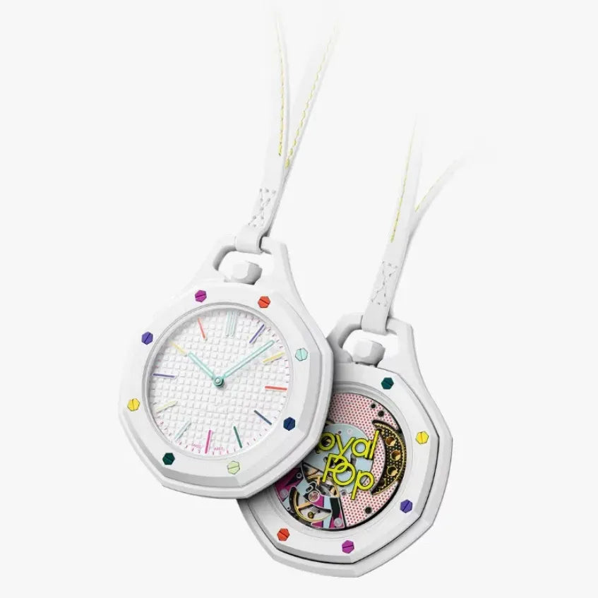 Luxury ST Royal POP Automatic Pocket Watch Leather Lanyard Candy Colors Watches Men Women Watch Gift Lardyard and Watch Strap Gift 8 Colors
