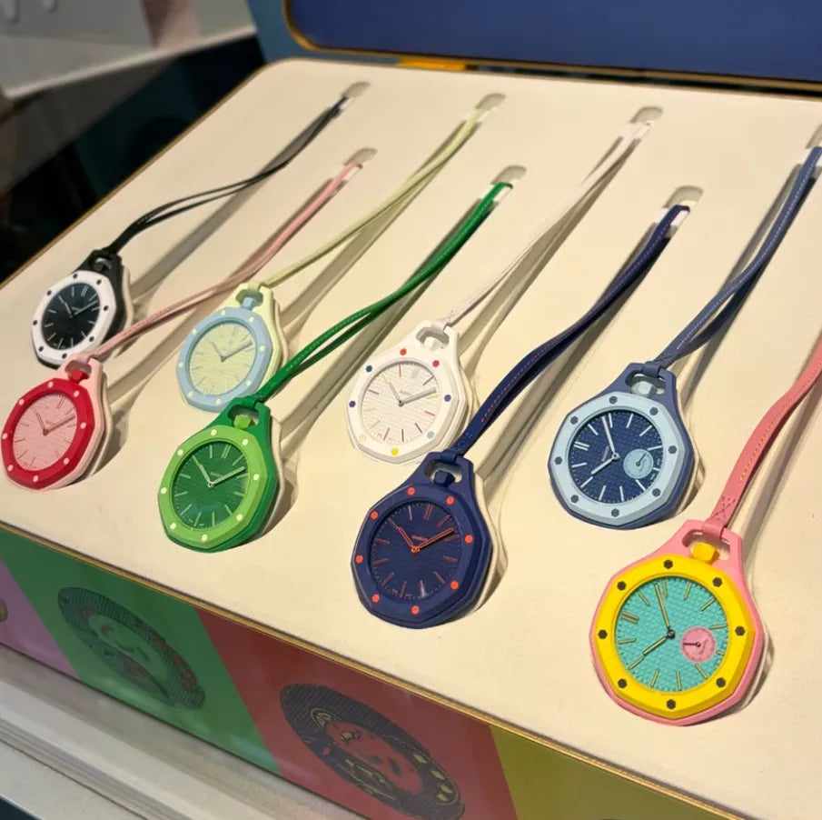 Luxury ST Royal POP Automatic Pocket Watch Leather Lanyard Candy Colors Watches Men Women Watch Gift Lardyard and Watch Strap Gift 8 Colors