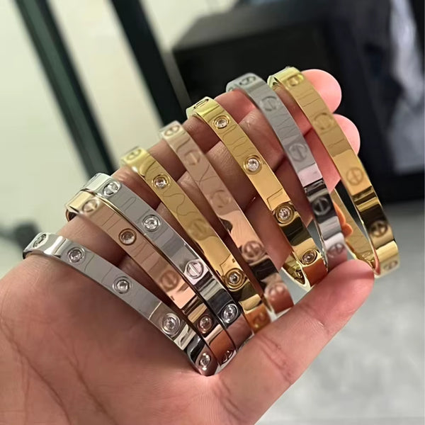 Saintvamer Luxury High-Quality Stainless Steel 6MM Love Bracelet